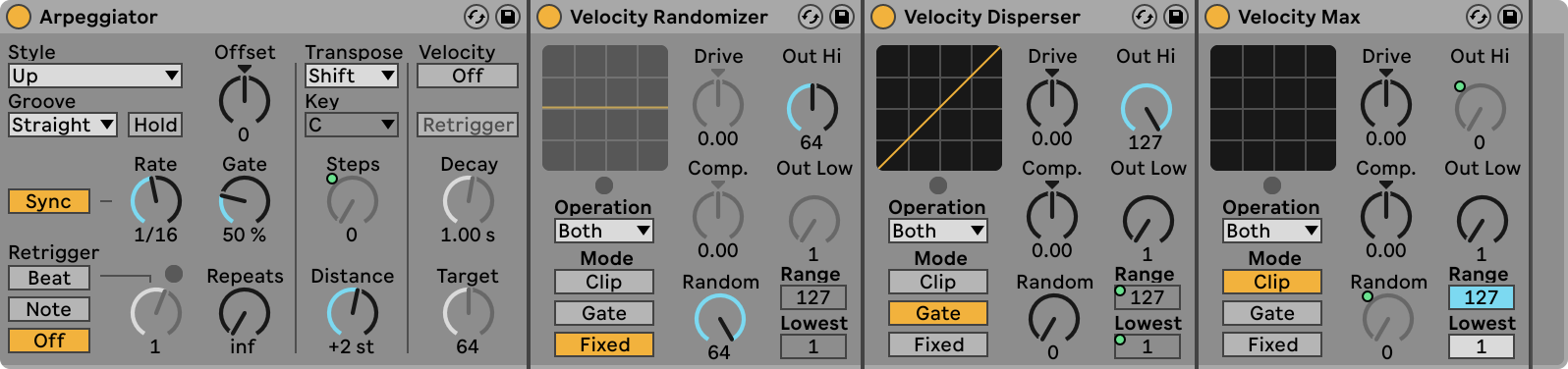 Arpeggiator inside Ghost Note Generator