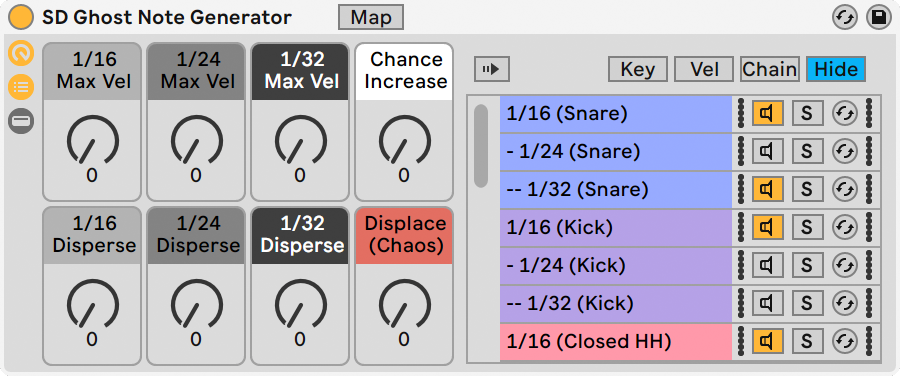 Ghost Note Generator device