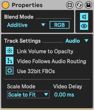 Videosync - Properties device