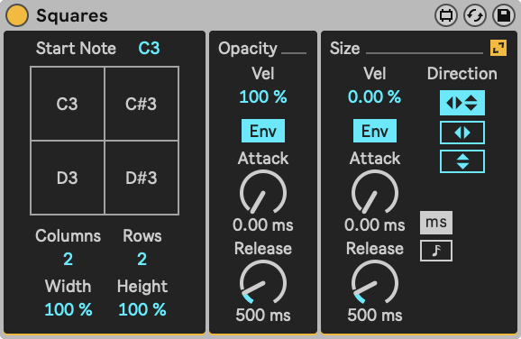 Videosync - Squares device