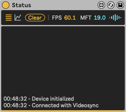 Videosync - Status device